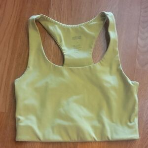 Yellow Athletic Crop Tank Top